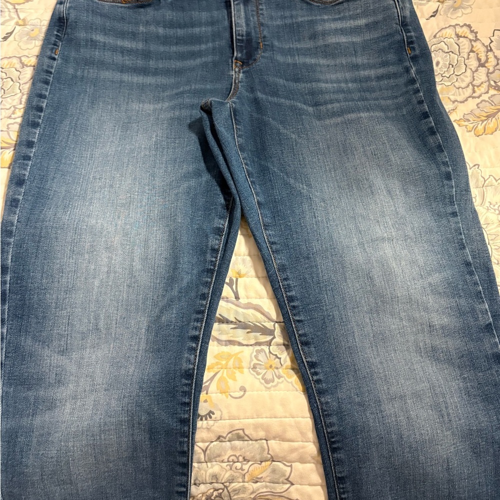 J Jill Boyfriend Straight Ankle Size 12P Classic Blue